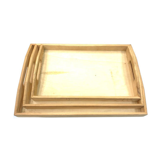 Wooden Rolling Tray Set Pack of 3 - YD021 - Vape Center