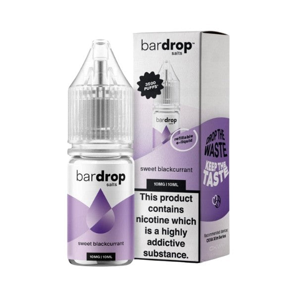 Bar Drop Salts Nic Salt E-Liquid in Sweet Blackcurrant Flavor for Vaping Enthusiasts