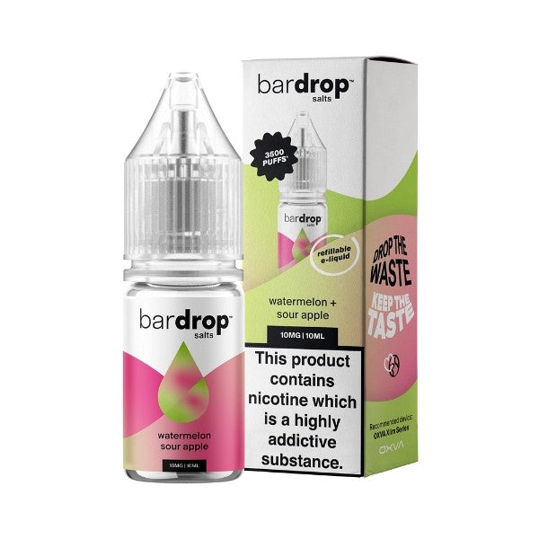 Bar Drop Salts Nic Salt Watermelon Sour Apple E-Liquid for a refreshing vaping experience