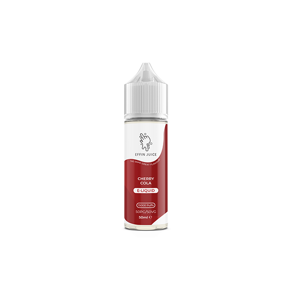 EFFIN Juice Cherry Cola 0mg vape juice UK in a 50ml bottle for a refreshing vaping experience