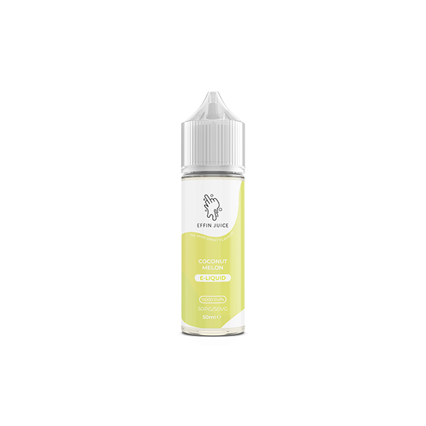 EFFIN Juice Coconut Melon 0mg vape juice UK in a 50ml bottle for a tropical vaping experience
