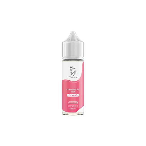 EFFIN Juice Strawberry Kiwi 0mg vape juice UK in a 50ml bottle for fruity vaping experience