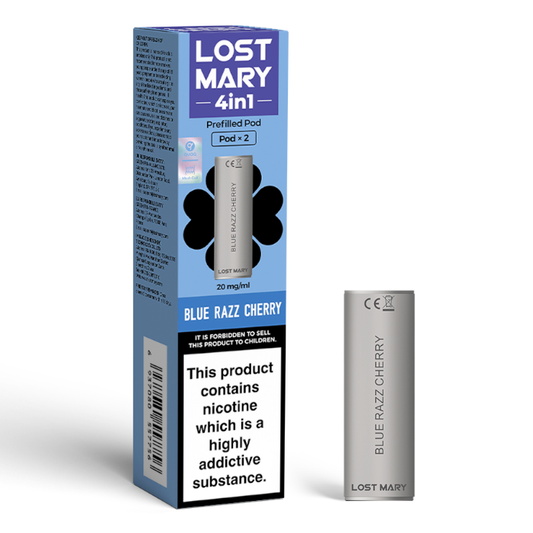 Lost Mary 4in1 Replacement Pre Filled Pods - 2 Pack [Blue Razz Cherry 20mg]
