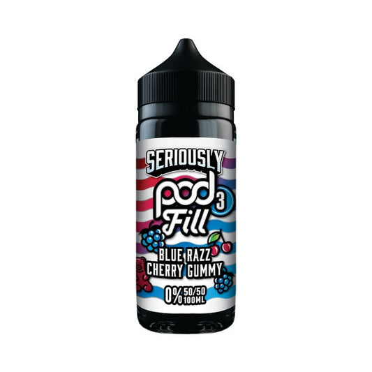 Doozy Vape - Seriously Pod Fill 3 - 100ml [Blue Razz Cherry Gummy]