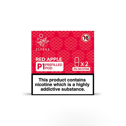 Elf Bar Mate 500 Pre Filled Pod - 2 Pack [Red Apple 20mg]