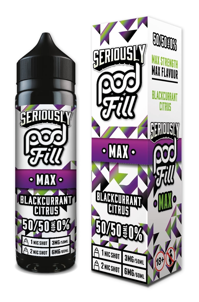 Doozy Vape - Seriously Pod Fill Max - 40ml - Blackcurrant Citrus [50/50]