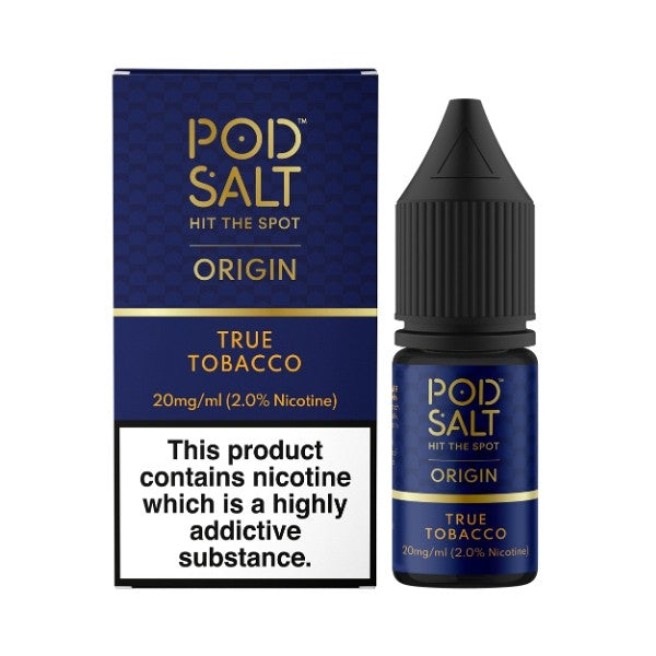 Pod Salt Origin True Tobacco Nic Salt Eliquid