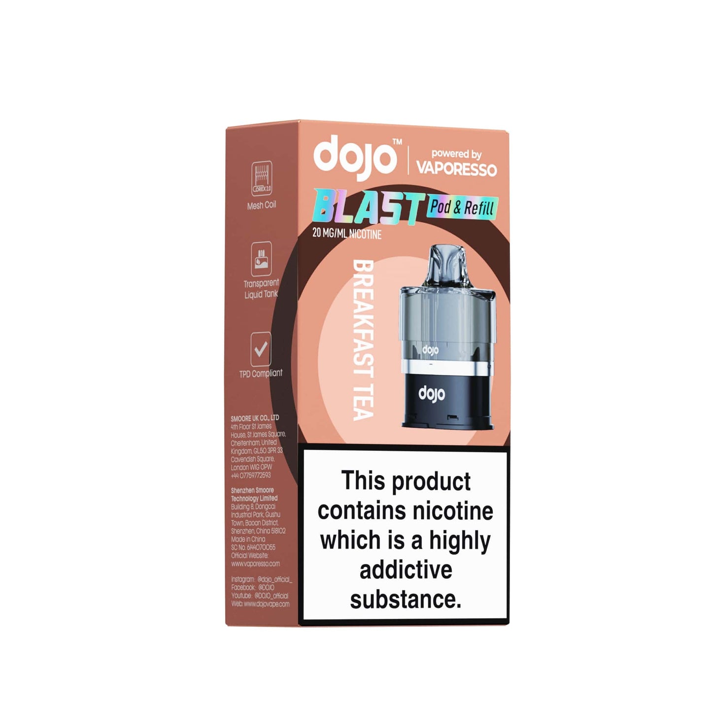 20mg DOJO BLAST 6000 Pod & Refill (Powered by Vaporesso)