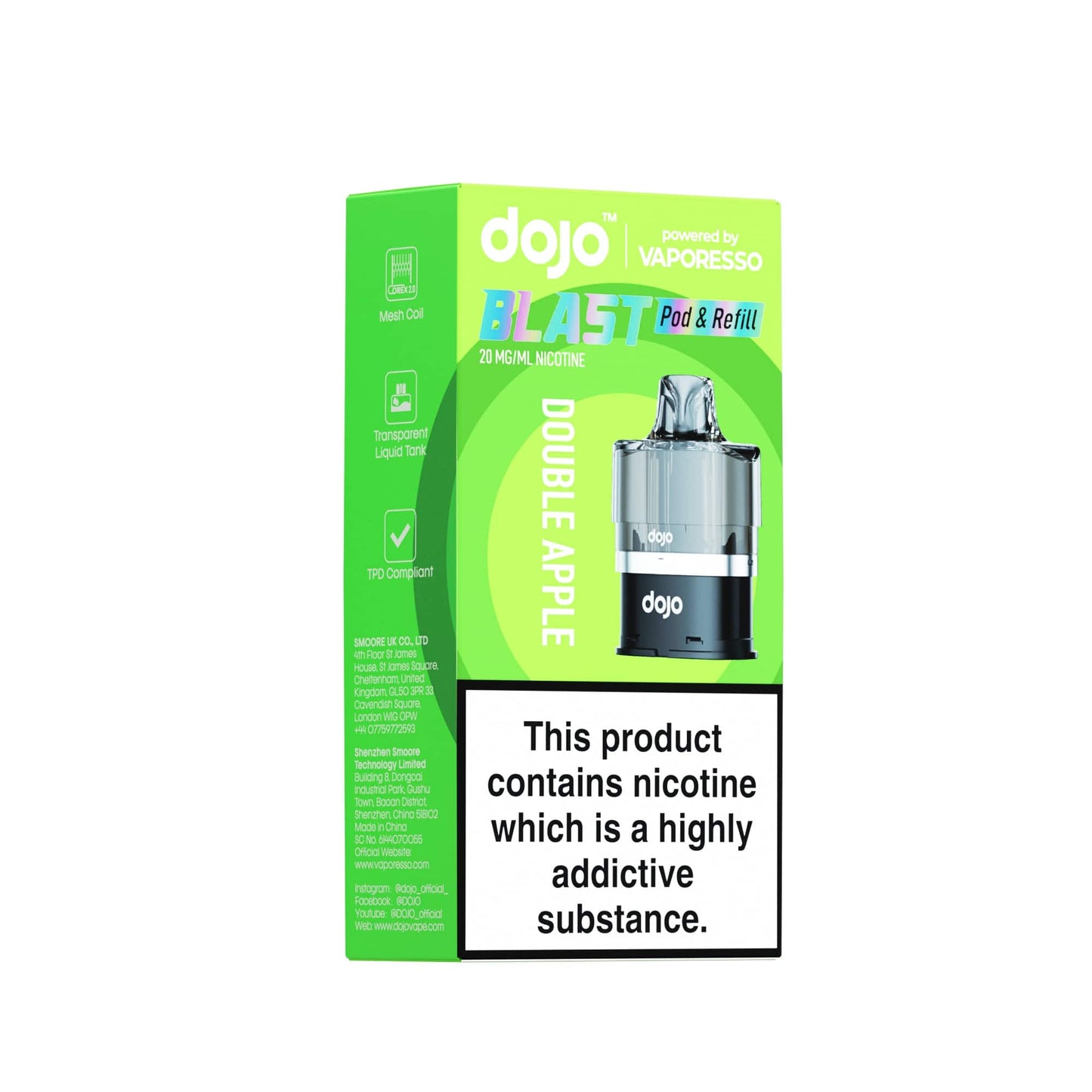 20mg DOJO BLAST 6000 Pod & Refill (Powered by Vaporesso)
