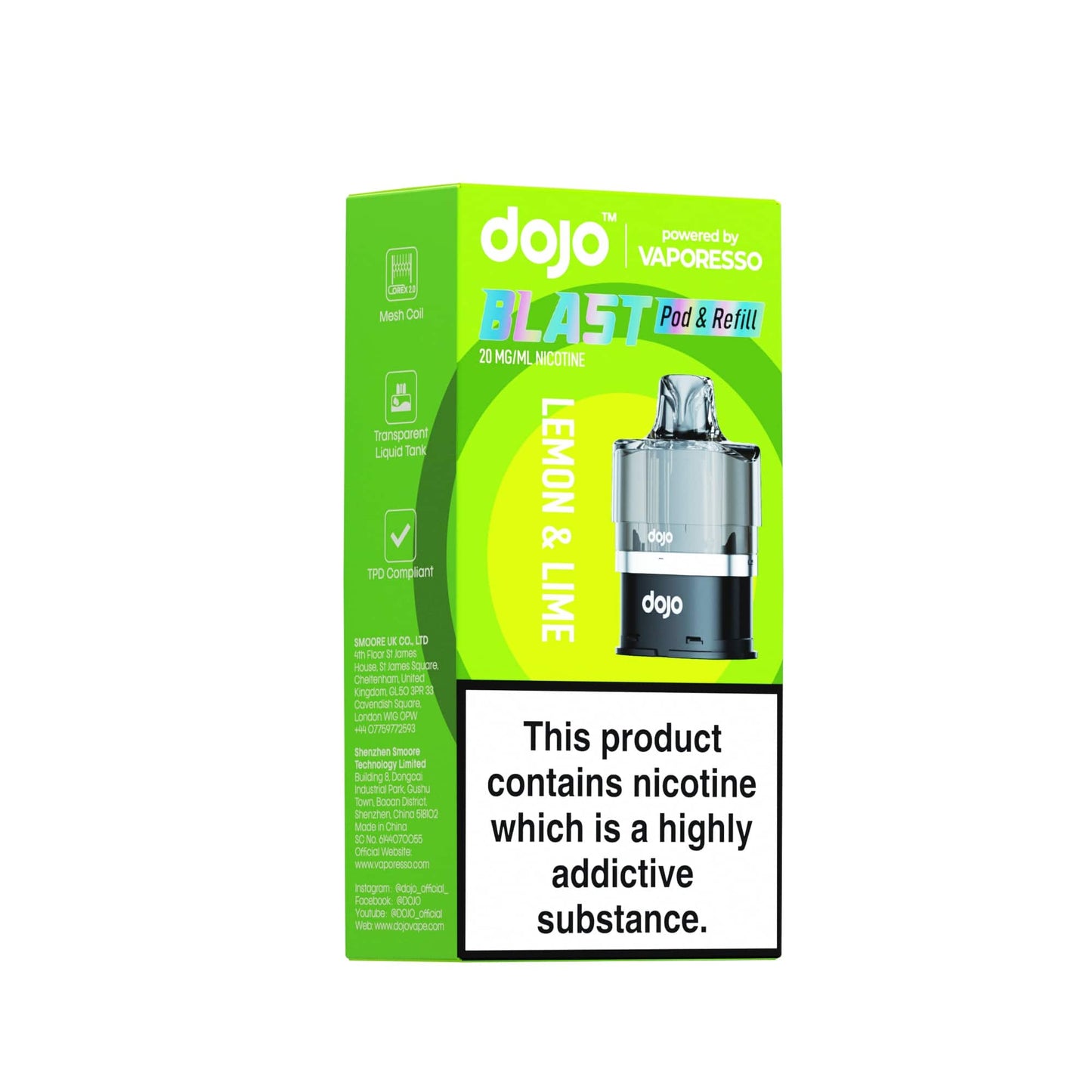 20mg DOJO BLAST 6000 Pod & Refill (Powered by Vaporesso)