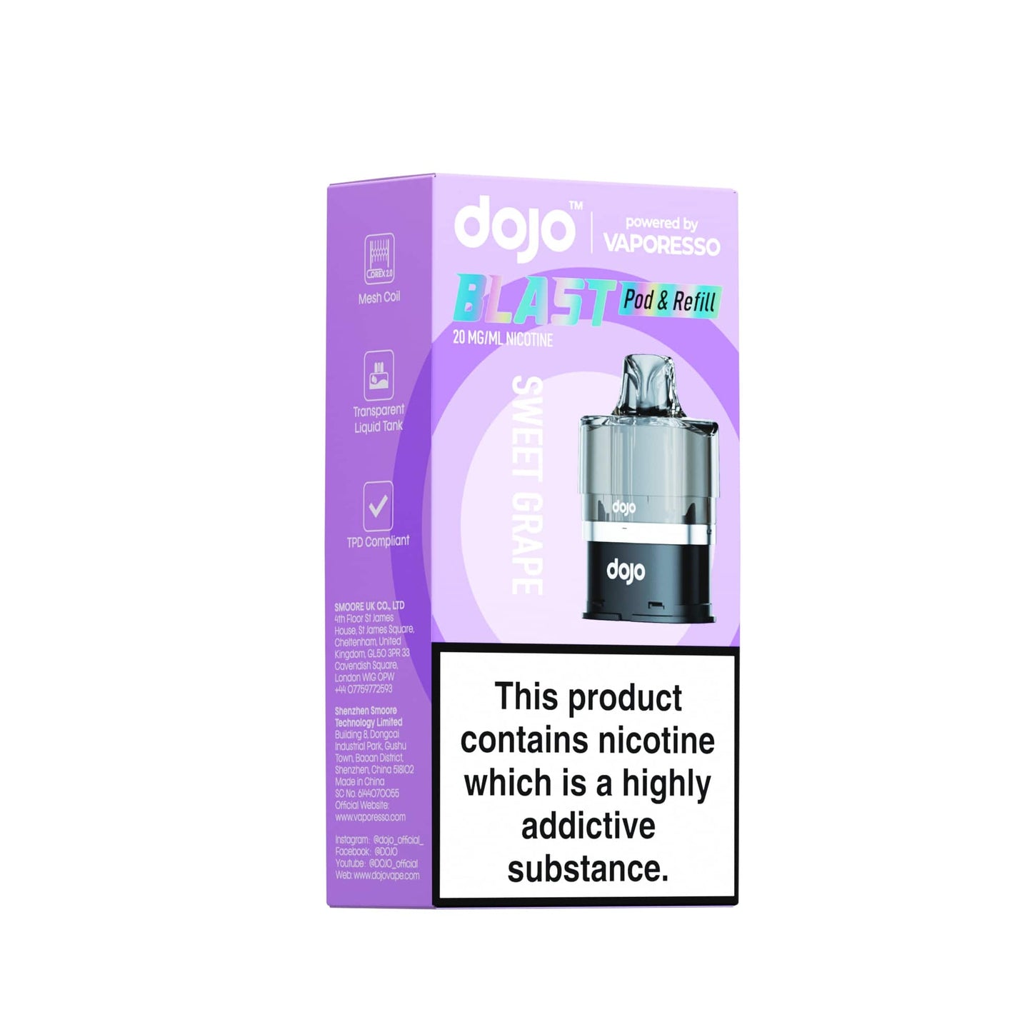 20mg DOJO BLAST 6000 Pod & Refill (Powered by Vaporesso)