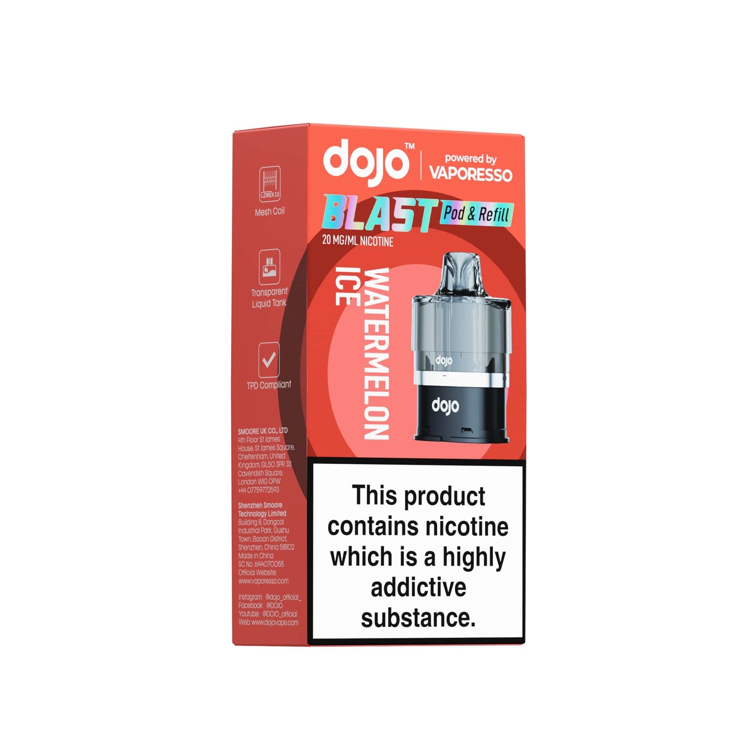20mg DOJO BLAST 6000 Pod & Refill (Powered by Vaporesso)