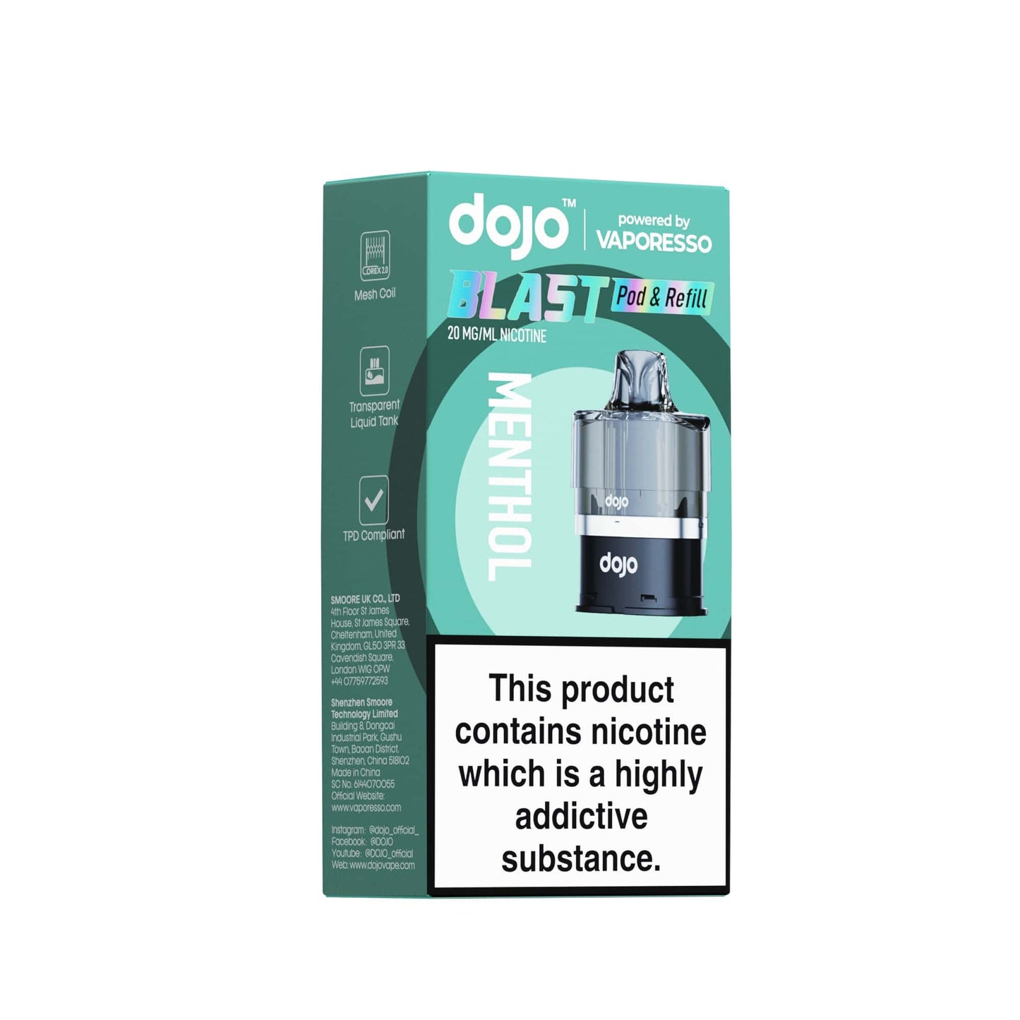 20mg DOJO BLAST 6000 Pod & Refill (Powered by Vaporesso)