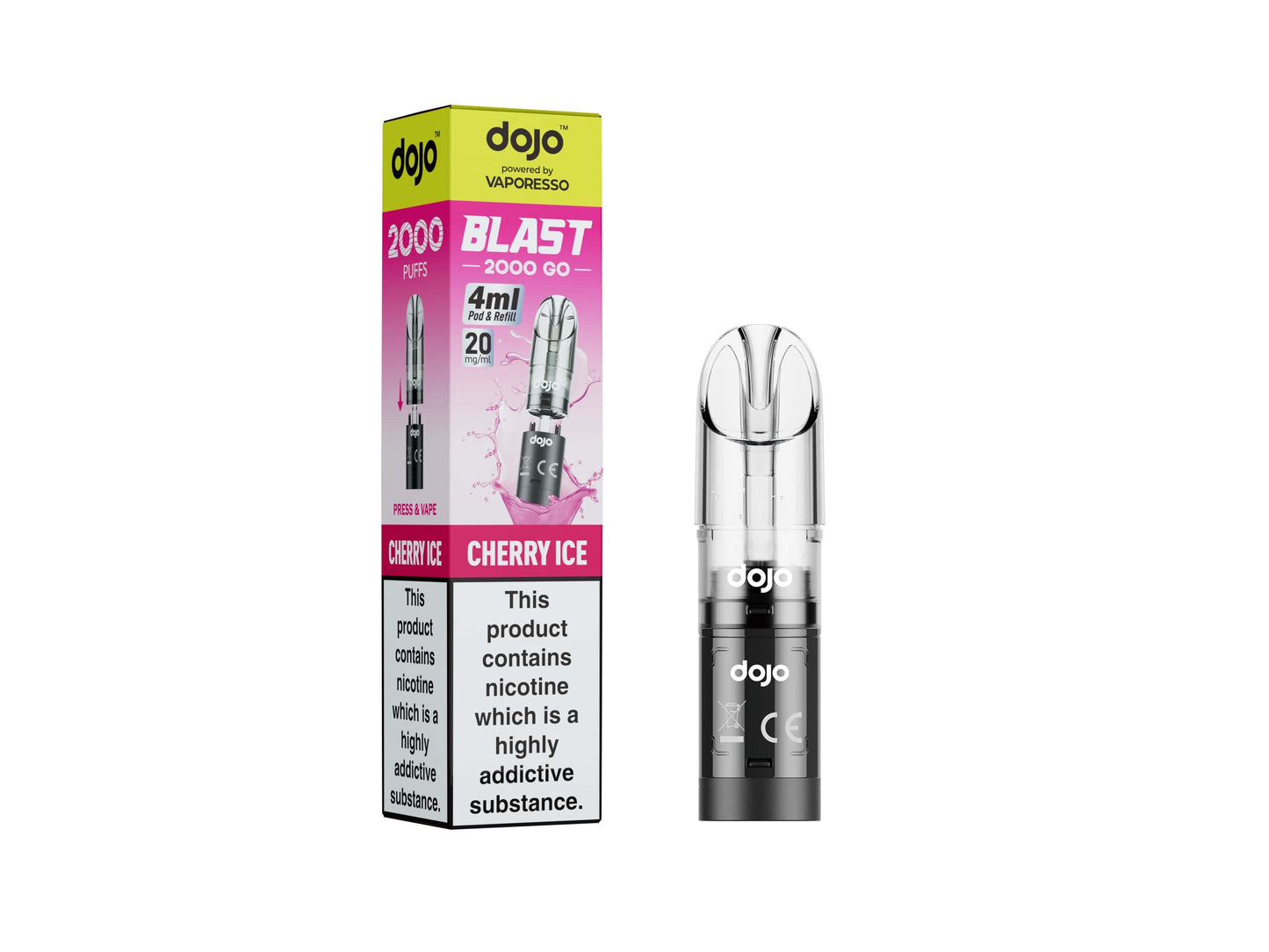 DOJO BLAST 2000 Vape Pod 20mg – Refillable, 2000 Puffs | VapeCenter UK