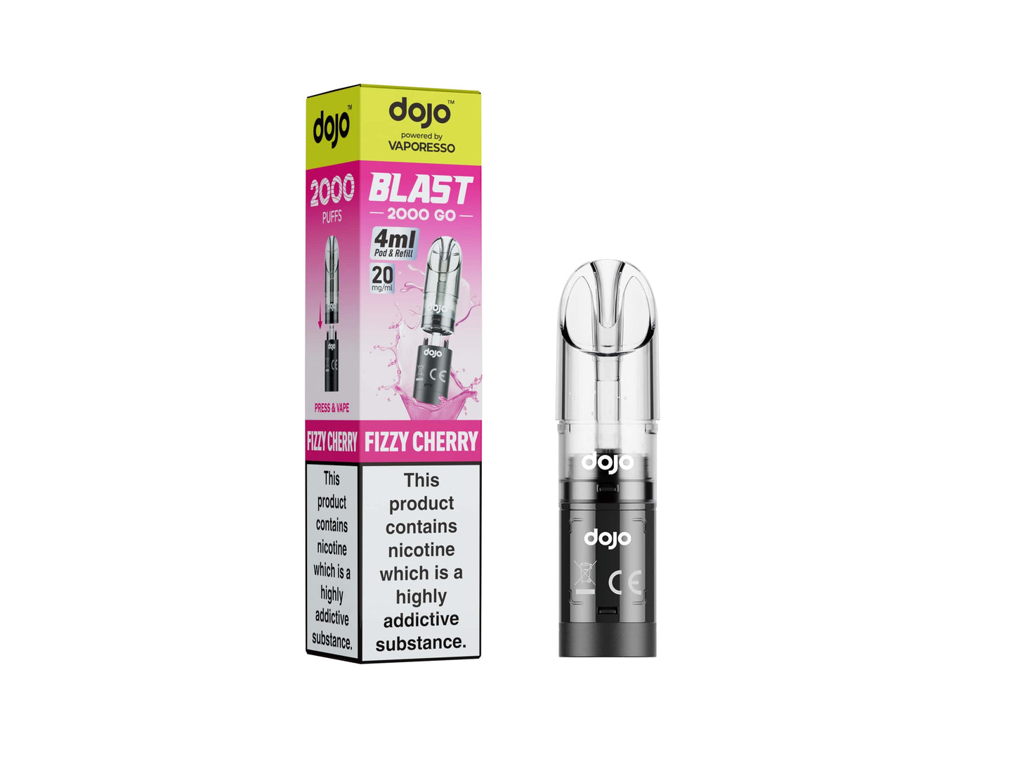 DOJO BLAST 2000 Vape Pod 20mg – Refillable, 2000 Puffs | VapeCenter UK