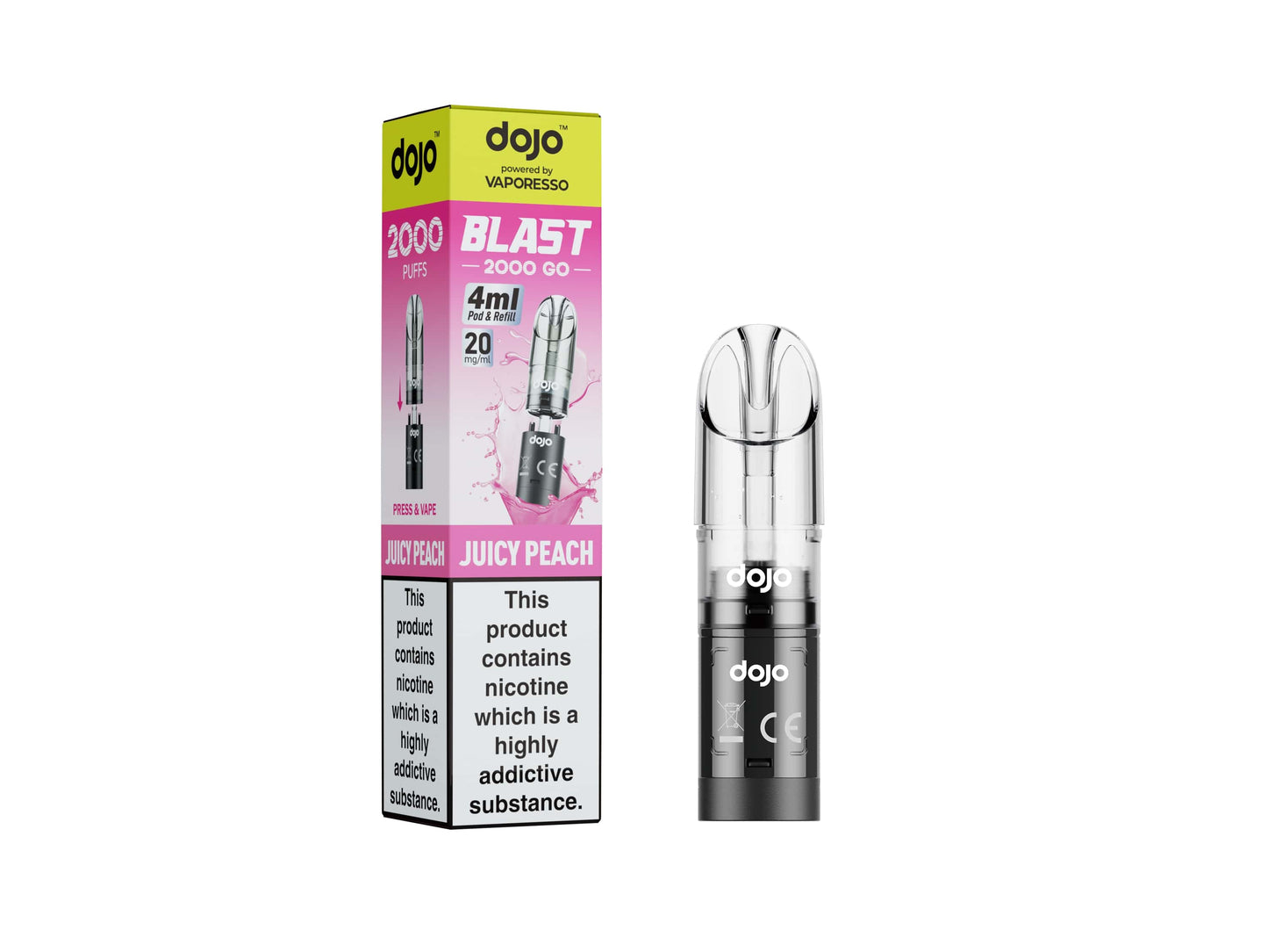 DOJO BLAST 2000 Vape Pod 20mg – Refillable, 2000 Puffs | VapeCenter UK