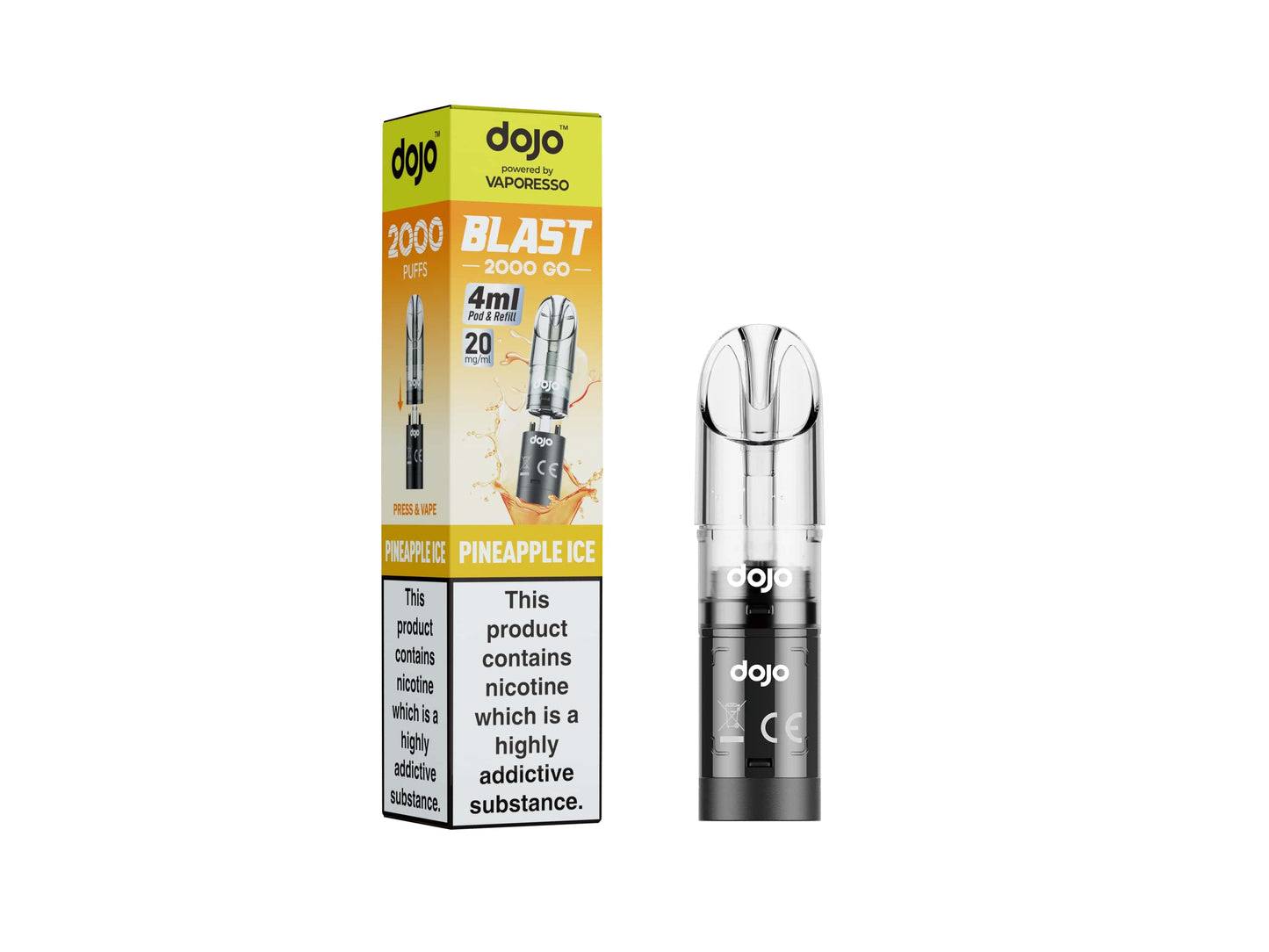 DOJO BLAST 2000 Vape Pod 20mg – Refillable, 2000 Puffs | VapeCenter UK