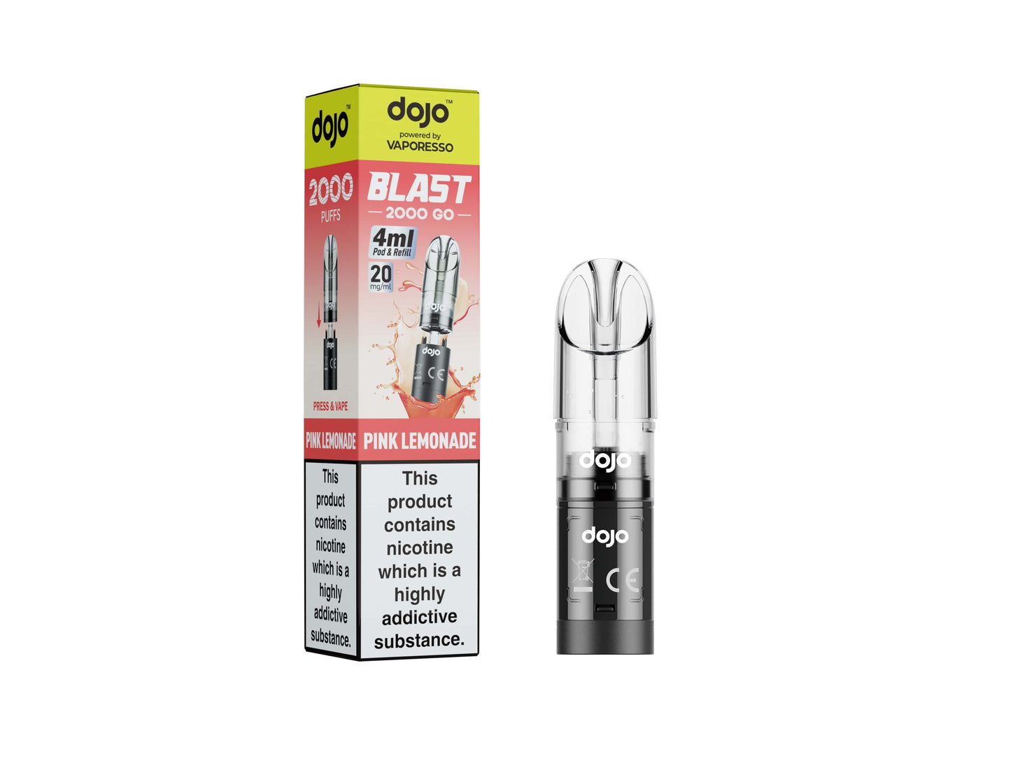 DOJO BLAST 2000 Vape Pod 20mg – Refillable, 2000 Puffs | VapeCenter UK