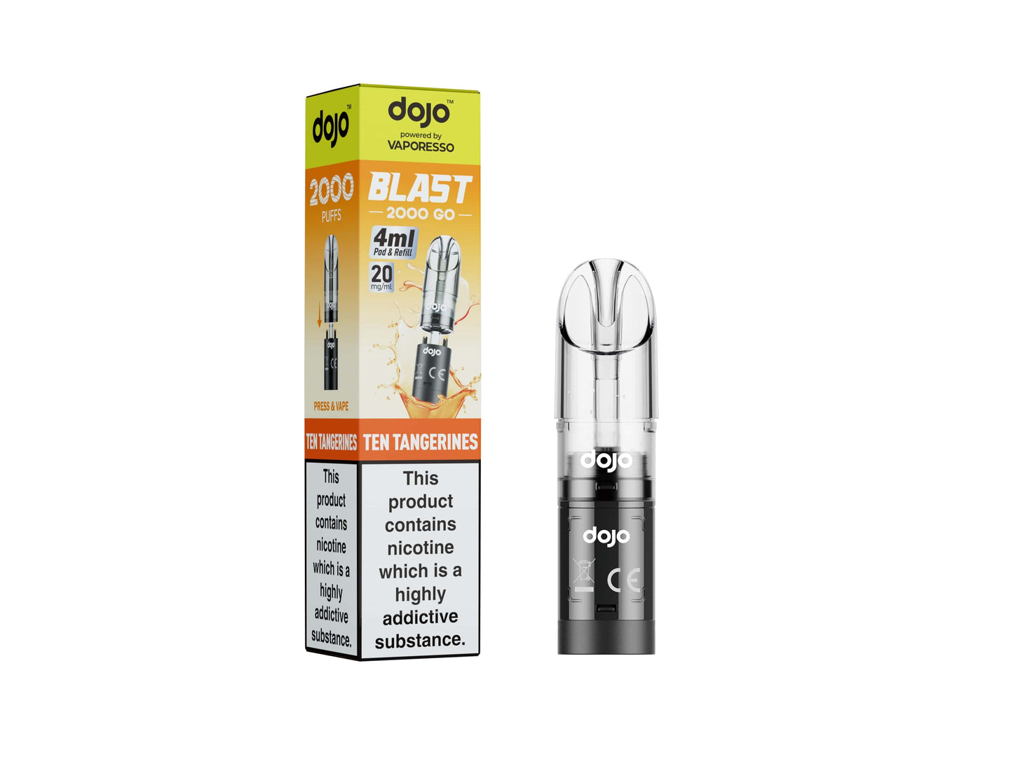 DOJO BLAST 2000 Vape Pod 20mg – Refillable, 2000 Puffs | VapeCenter UK