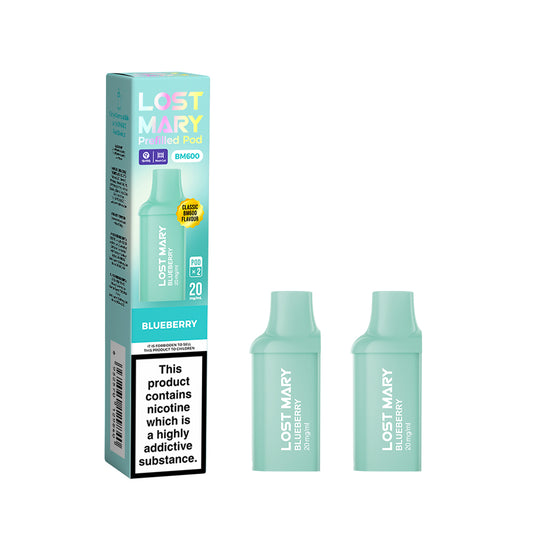 Lost Mary BM600 Pre Filled Pod - 2 Pack [Blueberry 20mg]