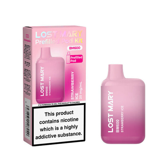 Lost Mary BM600 Pre Filled Pod Kit [Strawberry Ice 20mg]