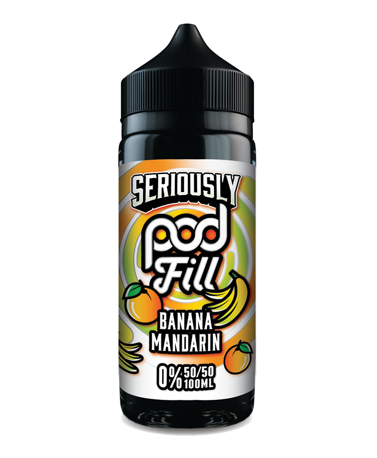 Doozy Vape Seriously Pod Fill Banana Mandarin 100ml Eliquid