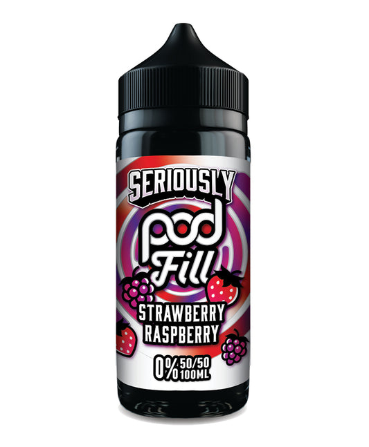 Doozy Vape Seriously Pod Fill Strawberry Raspberry 100ml Shortfill