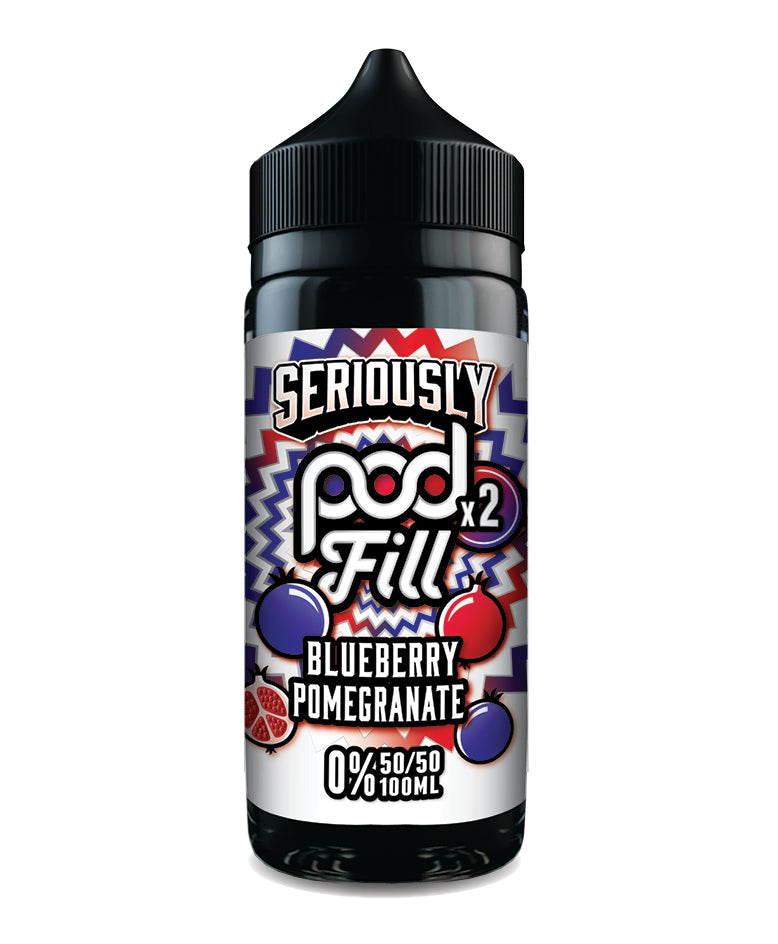 Doozy Vape Seriously Pod Fill 2 Blueberry Pomegranate 100ml Eliquid