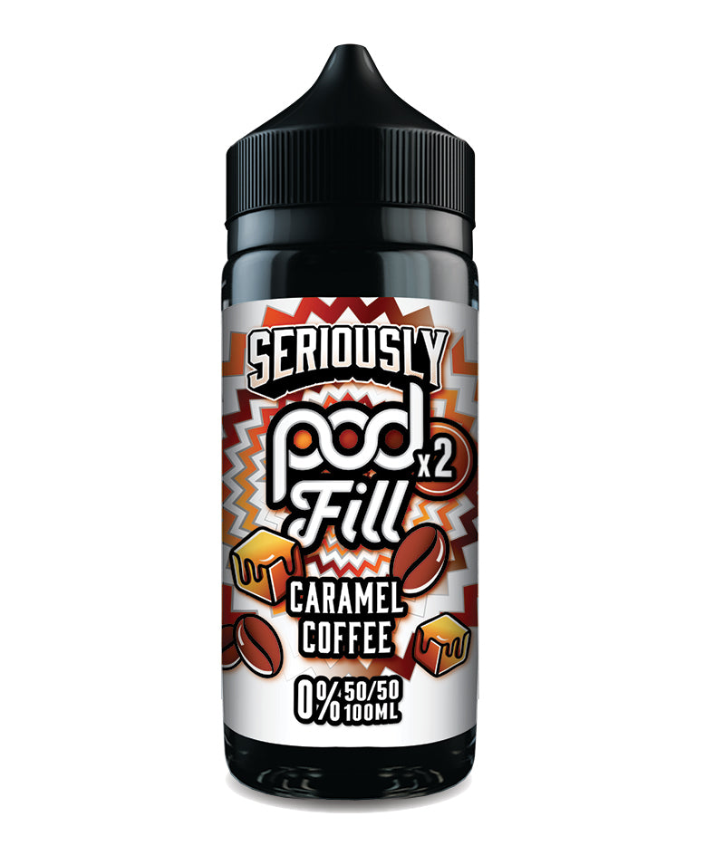 Doozy Vape Seriously Pod Fill 2 Caramel Coffee 100ml Eliquid