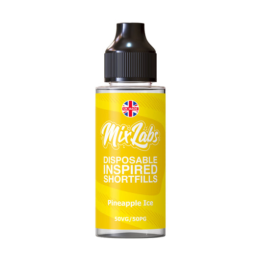 Mix Labs Pineapple Ice 100ml Shortfill Eliquid