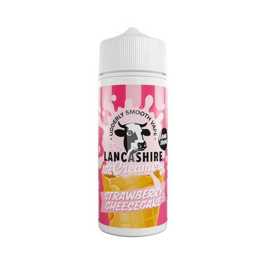 The Lancashire Ice Creamery Strawberry Cheesecake 100ml Eliquid