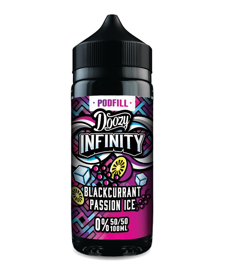 Doozy Vape - Infinity Pod Fill - 100ml [Blackcurrant Passion Ice 50/50]