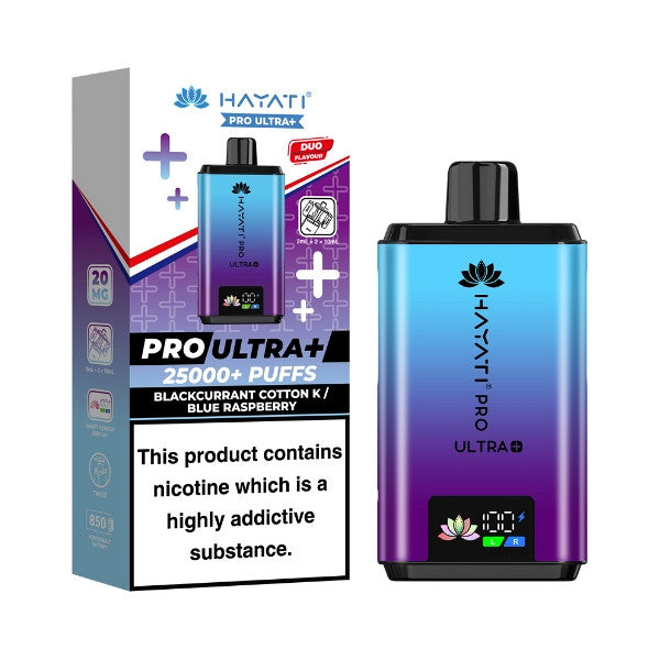 Hayati Pro Ultra+ 25000 - Pod Kit Blackcurrant Cotton K / Blue Raspberry]