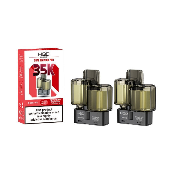 HQD Air Glow Air 35K - Dual Flavour Pod - 2 Pack [Bear (Gummy Bear) & Rainbow (Skittles)]