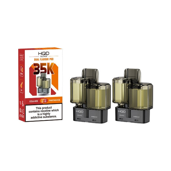 HQD Air Glow Air 35K - Dual Flavour Pod - 2 Pack [Bear (Gummy Bear) & Rainbow (Skittles)]