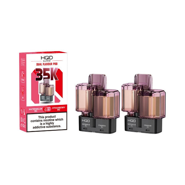 HQD Air Glow Air 35K - Dual Flavour Pod - 2 Pack [Bear (Gummy Bear) & Rainbow (Skittles)]