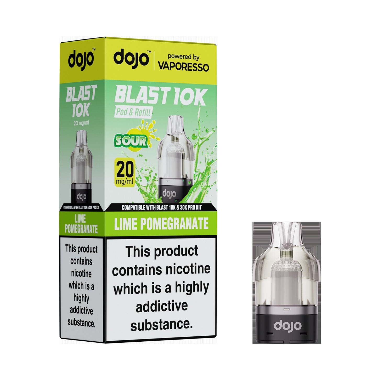 20mg DOJO BLAST 30K Prefilled Pro Pod (Powered by Vaporesso)