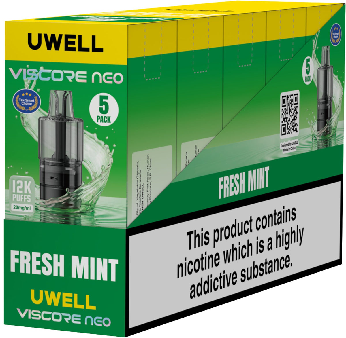 Uwell Viscore Neo 12K Prefilled Pod & Refill 20mg