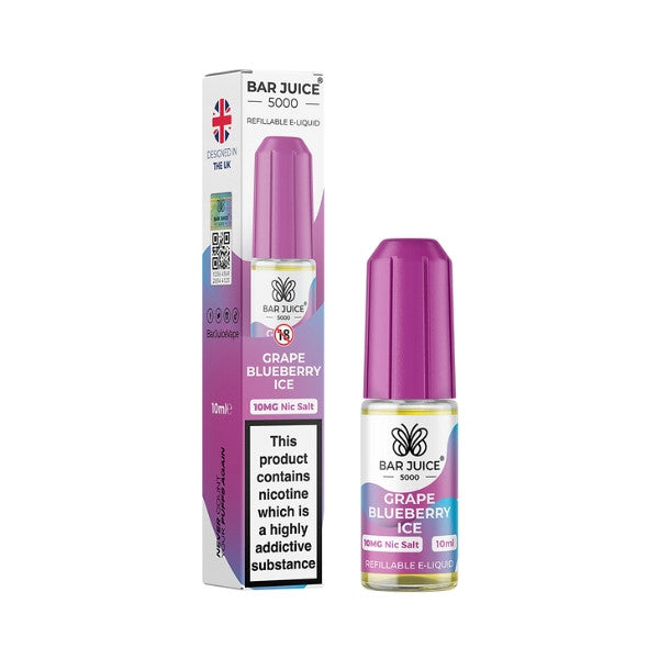 Bar Juice  Grape Blueberry Ice Nic Salt Eliquid