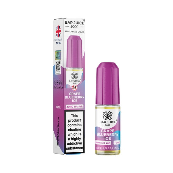 Bar Juice  Grape Blueberry Ice Nic Salt Eliquid