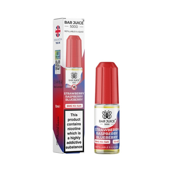 Bar Juice Strawberry Raspberry Blueberry Nic Salt Eliquid