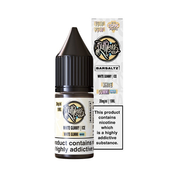 Ruthless Bar Saltz White Gummi On Ice Nic Salt Eliquid
