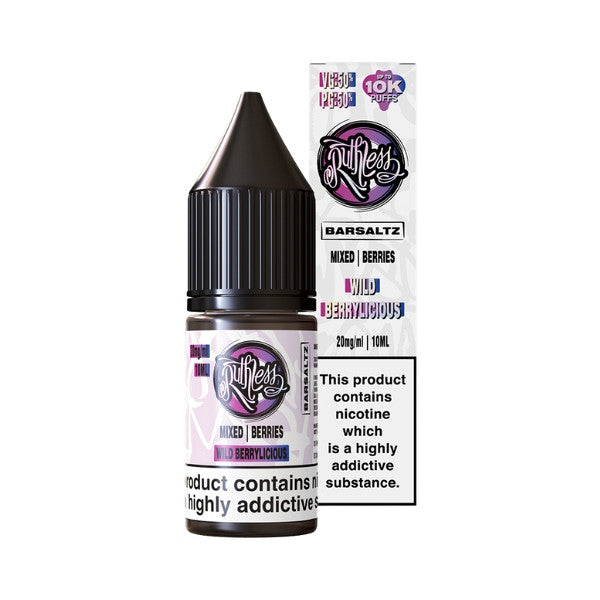 Ruthless Bar Saltz Wild Berrylicious Nic Salt Eliquid