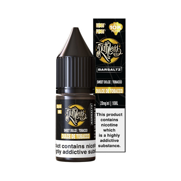 Ruthless Classic Bar Saltz Dulce De Tobacco Nic Salt Eliquid