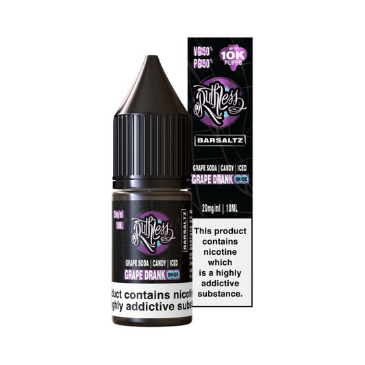 Ruthless Classic Bar Saltz Grape Drank On Ice Nic Salt Eliquid