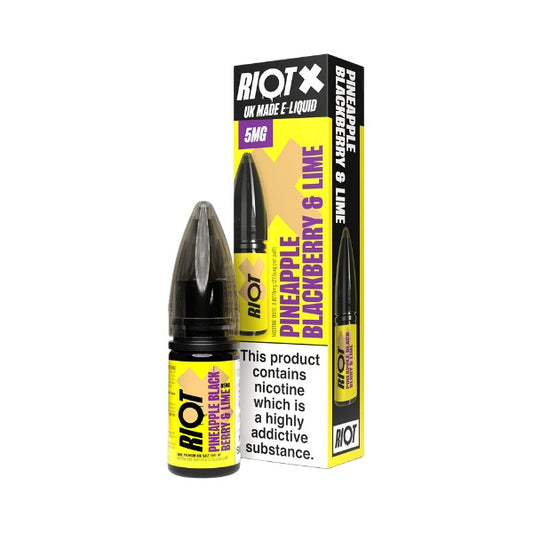 Riot X Pineapple Blackberry & Lime Nic Salt Eliquid