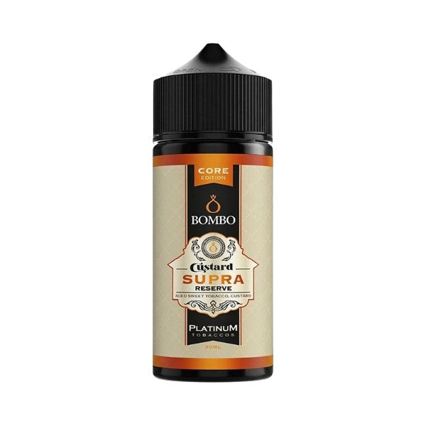 Bombo Platinum Tobaccos Custard Supra Reserve 100ml Shortfill E-Liquid